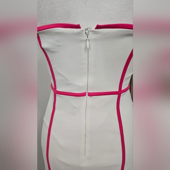 NBD Achillea Stretch Sleeveless/straples Mini in White/pink Contrast.Size XS NWT - Picture 5 of 14